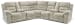 Family Den - Pewter - 3-Piece Power Reclining Sectional With 2 Loveseats With Console