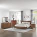 Century Modern - 5 Piece Bedroom Set (King California Platform Bed, Dresser & Mirror, Chest, Night Stand) - Light Brown