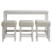 Eleanor - Bar Table Single Pack (1 Tables, 3 Stools) - White