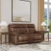 Alexander - Power Reclining Loveseat With Console, Power Headrest & Lumbar - Khaki Brown