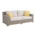 Ollie - 3 Piece Patio Conversation Set (Sofa, Chair & Ottoman) - Tan And Olefin White Cream
