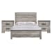 Millers Cove - Full 3 Piece Bedroom Set With 2 Nightstands - Gray