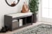Yarlow - Dark Gray - Bench With 3 Open Storages
