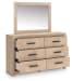 Sanginlane - Tan - Dresser and Mirror