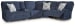 Acklen Place - 5-Piece Power Reclining Sectional With Storage Console - Navy