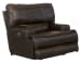 Wembley - Italian Leather Match Power Lay Flat Recliner With Power Adjustable Headrest & Lumbar - Chocolate