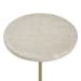 Adames - Travertine Drink Table - Brass / White