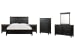 Surrey - King Panel Storage Bed, 2 Nightstands, Drawer Dresser With Portrait Mirror And Drawer Chest - Brown