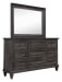 Calistoga - Drawer Dresser With Landscape Mirror - Weathered Charcoal