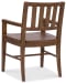 Driftwood - Splatback Arm Chair (Set of 2) - Worn Saddle