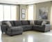 Ambee - Left Arm Facing Corner Chaise 3 Pc Sectional - Slate