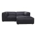 Form - Nook Modular Leather Sectional - Vantage Black
