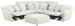 Majesty - 3 Piece Deep Seating Power Reclining Sectional With 1 Castered Cocktail Ottoman - White