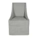 Warwick - Upholstered Rolling Dining Chair - Gray