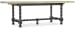 Ciao Bella - 84" Trestle Table With 2-18" Leaves - Flaky - White / Black