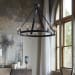 Marlow - 12 Light Circle Chandelier - Black