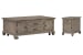 Lancaster - Lift Top Storage Cocktail Table With Chairside End Table - Dovetail Gray