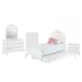 Jesse - Twin Panel With Trundle 5 Piece Bedroom Set - White
