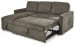 Kerle - Charcoal - Left Arm Facing Chaise With Pop Up Bed 2 Pc Sectional