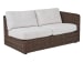 Kilimanjaro - Raf Loveseat - White / Dark Brown
