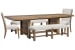 Plum Creek - Trestle Dining Table With 2 Benches And 2 Upholstered Side Chairs - Sierra Brown