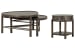 Hadleigh - Shaped Nesting Cocktail Table With End Table - Coffee Bean