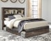 Drystan - Queen Bookcase Bed With 2 Side Drawers - Brown / Beige