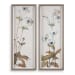 Garden - Study Framed Floral Prints (Set of 2) - Blue / Brown / Green / White
