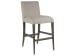 Cohesion Program - Madox Upholstered Low Back Barstool - Dark Gray - Fabric