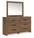 Broachmyn - Dresser And Mirror - Auburn