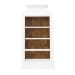 Pulaski Accents - Open Storage 3 Shelf Bookcase with Natural Wood Back Panel - White