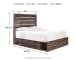 Drystan - Queen Panel Bed With 4 Side Drawers - Brown / Beige
