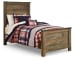 Trinell - Twin Panel Bed - Brown