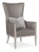 Kyndall - Club Chair With Accent Pillow - Dark Gray