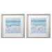 Sea Glass Sandbar - Framed Prints (Set of 2) - Blue, Light