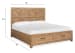 Coventry - California King Panel Storage Bed - Honey Wheat