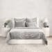 Bari - Velvet 4 Piece King Quilt Set - Gray