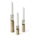 Optic - Candleholders (Set of 3) - Travertine