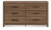 Broachmyn - Six Drawer Dresser - Auburn