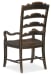 Hill Country - Twin Sisters Ladderback Arm Chair - Black