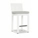Newport - Barstool, No Welt - Cast Silver / White