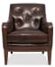 CC - Belvedere Tufted Lounge Chair - Dark Brown
