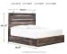 Drystan - Brown / Beige - 6 Pc. - Dresser, Mirror, King Panel Bed With 2 Side Drawers