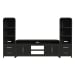 Ridgemont - 3 Piece Entertainment Unit With 82" TV Console - Black With Grain