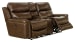 Ceretti - Power Reclining Console Loveseat - Brown Top Grain Italian Leather Match