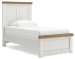 Savonport - Twin Panel Bed - White / Brown