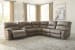 Segburg - Driftwood - Left Arm Facing Power Sofa With Console 4 Pc Sectional