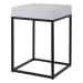 Gambia - Marble Accent Table - White & Black