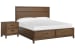 Ridgefield - King Panel Storage Bed With Nightstand - Russet