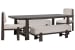 Tauren - Trestle Dining Table With 2 Benches And 2 Upholstered Side Chairs - Coffee Bean / Beige